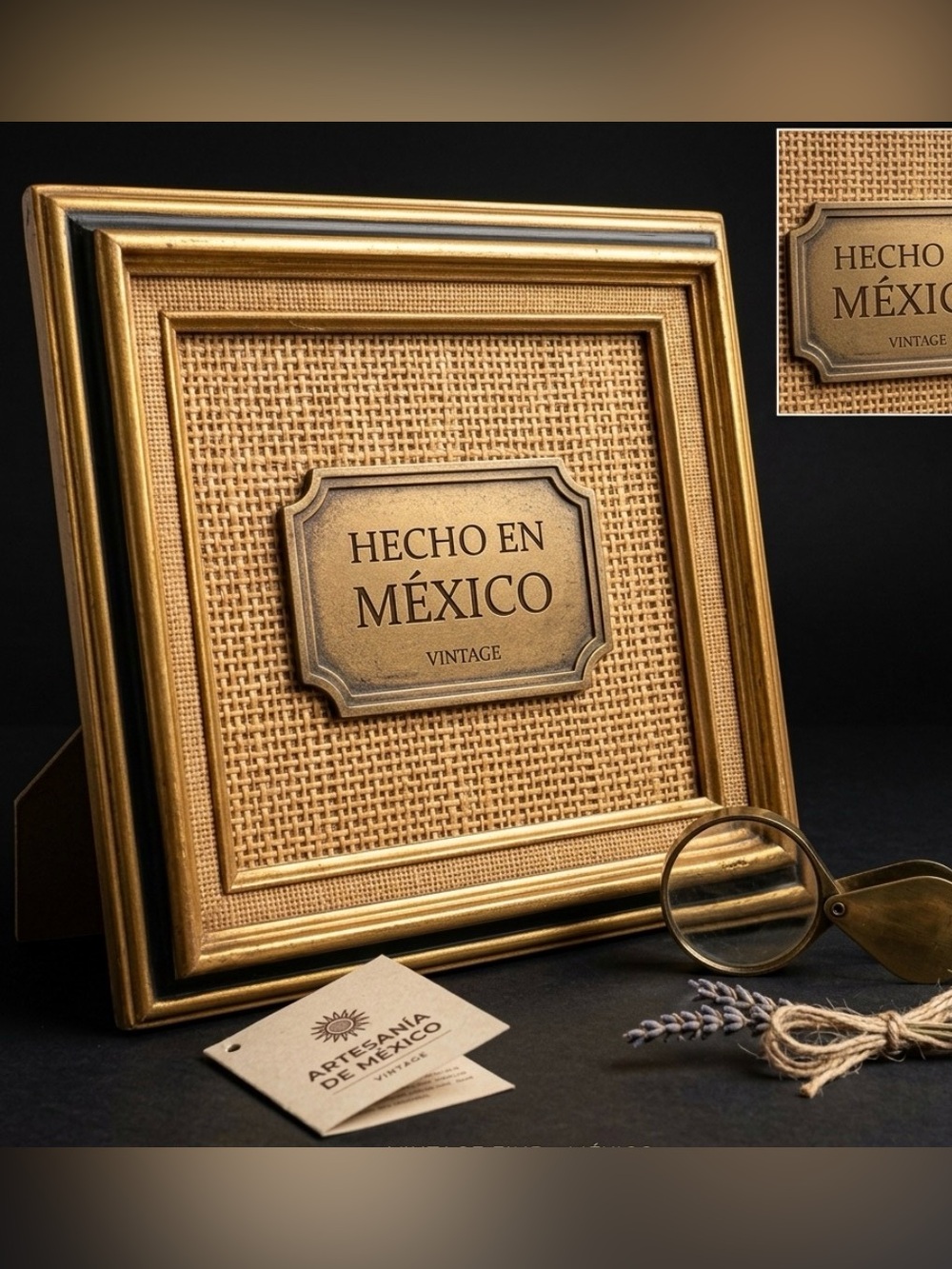 Unique Vintage Decorative Picture Frame Made in Mexico